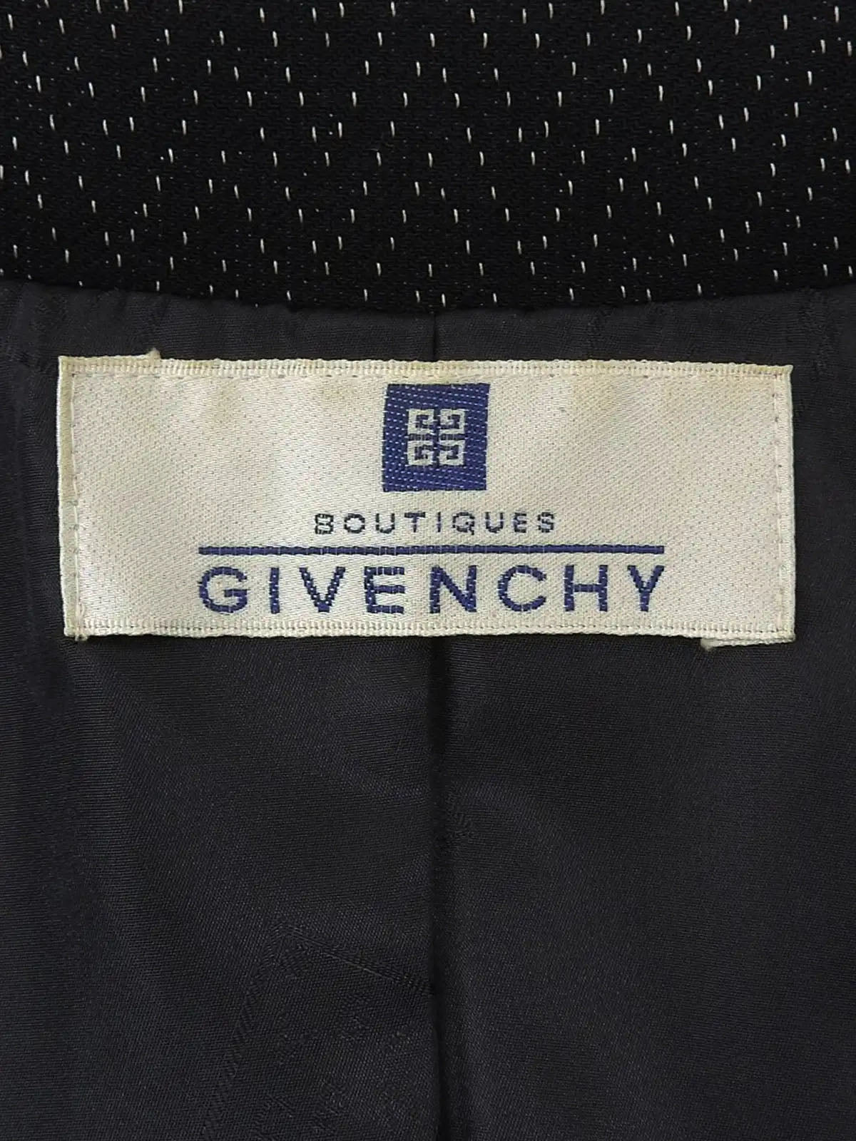 デザインステッチロゴボタンジャケット ブラック