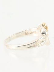 18K925 Heart Ribbon Motif Ring Silver/Gold