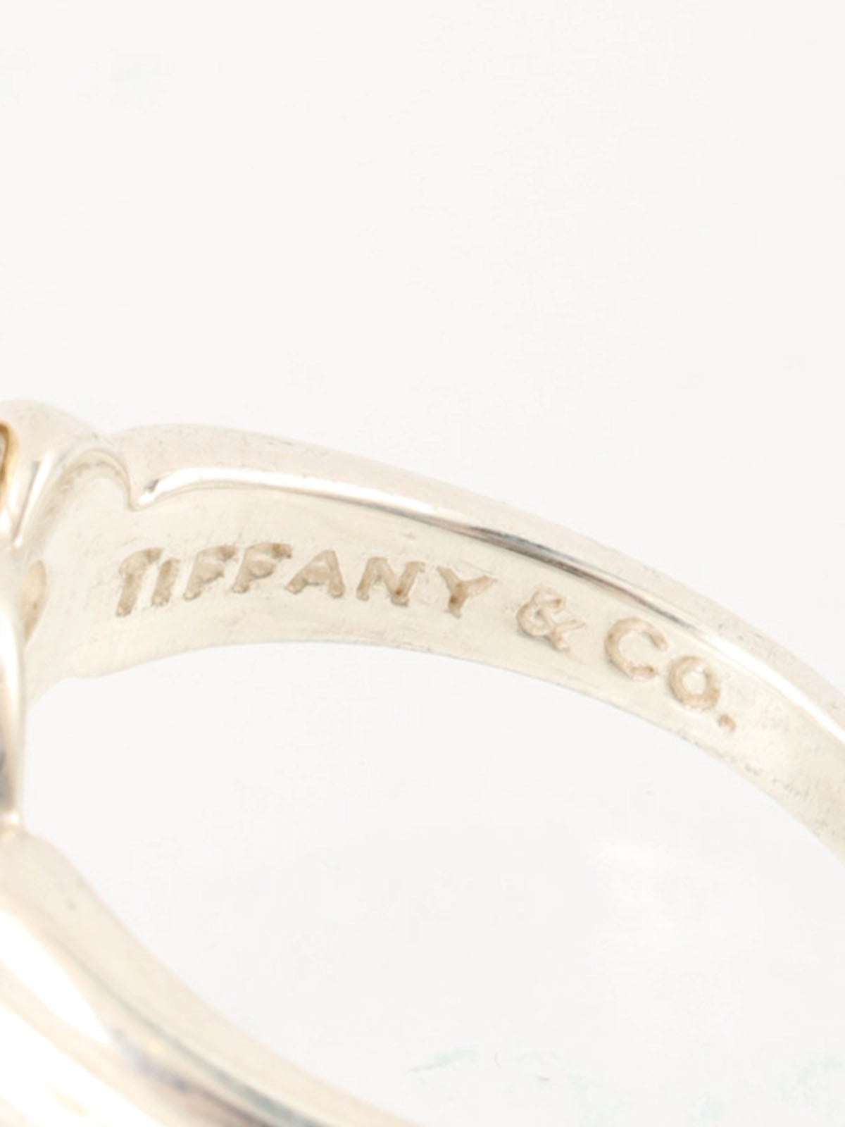 18K925 Heart Ribbon Motif Ring Silver/Gold