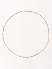 18K925 Twisted Rope Chain Necklace in Silver/Gold