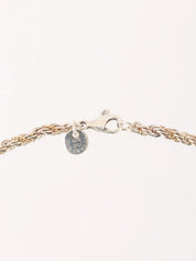 18K925 Twisted Rope Chain Necklace in Silver/Gold