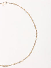 18K925 Twisted Rope Chain Necklace in Silver/Gold