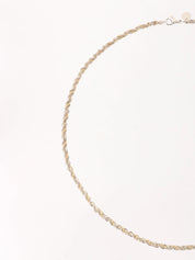 18K925 Twisted Rope Chain Necklace in Silver/Gold