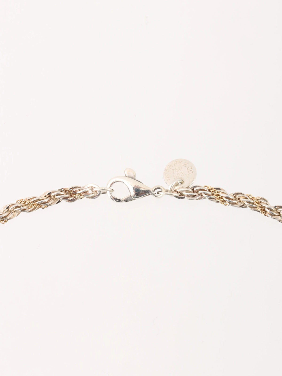 18K925 Twisted Rope Chain Necklace in Silver/Gold