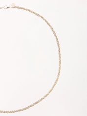 18K925 Twisted Rope Chain Necklace in Silver/Gold