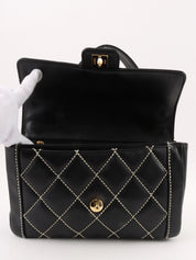 2004 Wild Stitch CC Turnlock Handbag in Black
