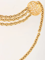 1991 Oval Cutout CC Mark Design Chain Belt, Gold