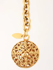 1991 Oval Cutout CC Mark Design Chain Belt, Gold