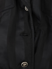 黑色条纹美杜莎纽扣套装