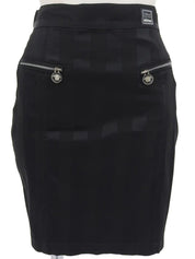 黑色条纹美杜莎纽扣套装