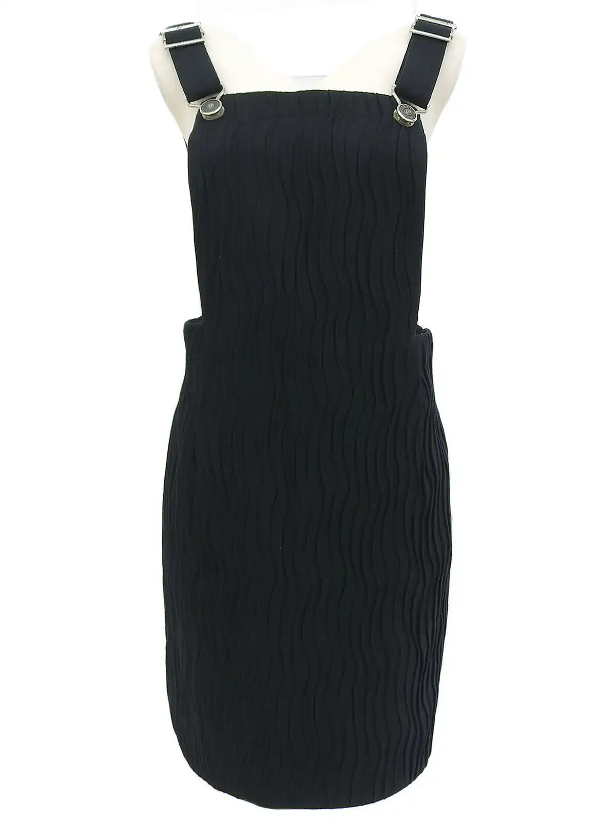 深海军蓝褶皱美杜莎纽扣套装