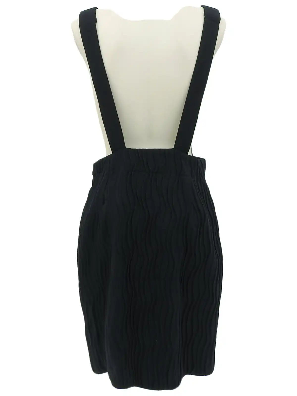 深海军蓝褶皱美杜莎纽扣套装