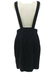 深海军蓝褶皱美杜莎纽扣套装