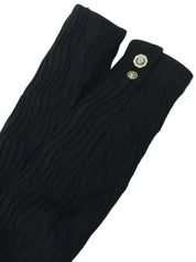 深海军蓝褶皱美杜莎纽扣套装