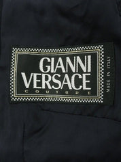 深海军蓝褶皱美杜莎纽扣套装