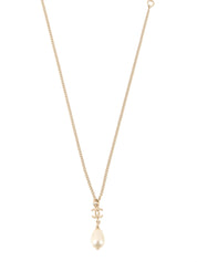 2012 Pearl CC Mark Necklace Gold