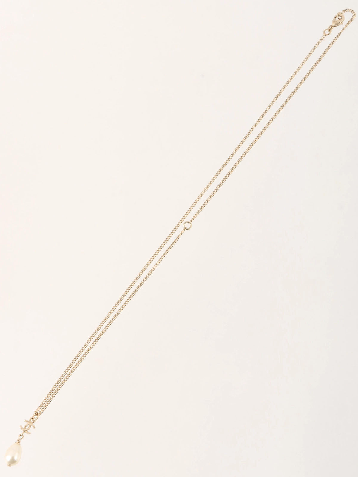 2012 Pearl CC Mark Necklace Gold