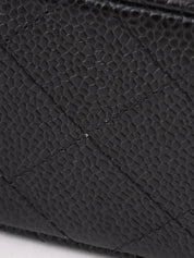 2005 Caviar Skin 经典翻盖链条包 迷你 黑色