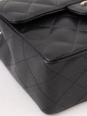 2005 Caviar Skin 经典翻盖链条包 迷你 黑色