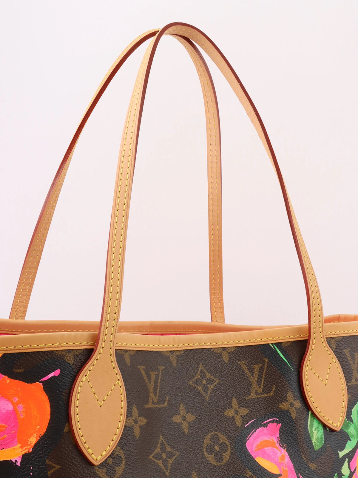 2008 Monogram Rose Neverfull MM Brown/Pink