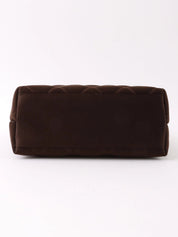 1997 Silk Satin CC Turnlock Mini Handbag in Dark Brown