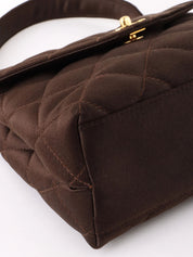 1997 Silk Satin CC Turnlock Mini Handbag in Dark Brown