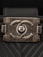 2014 款 Chevron Stitch Boy Chanel 托特包(黑色)
