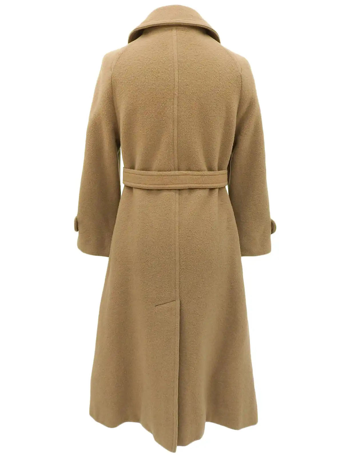 Macadam Button Long Coat in Beige