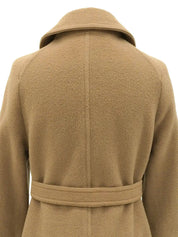 Macadam Button Long Coat in Beige
