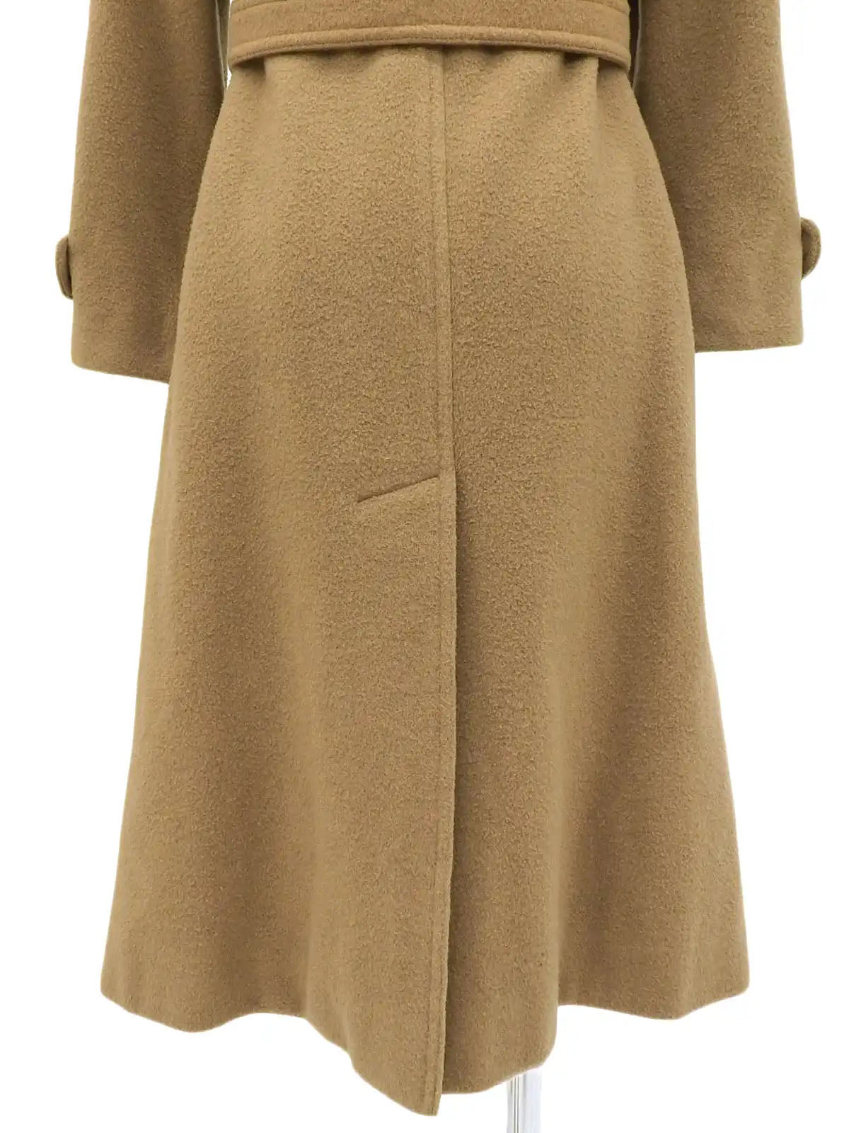 Macadam Button Long Coat in Beige