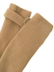 Macadam Button Long Coat in Beige