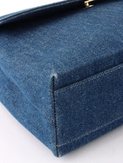 1998 Denim CC Turnlock Handbag in Indigo