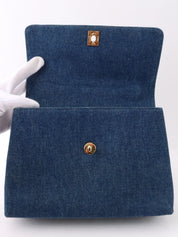 1998 Denim CC Turnlock Handbag in Indigo