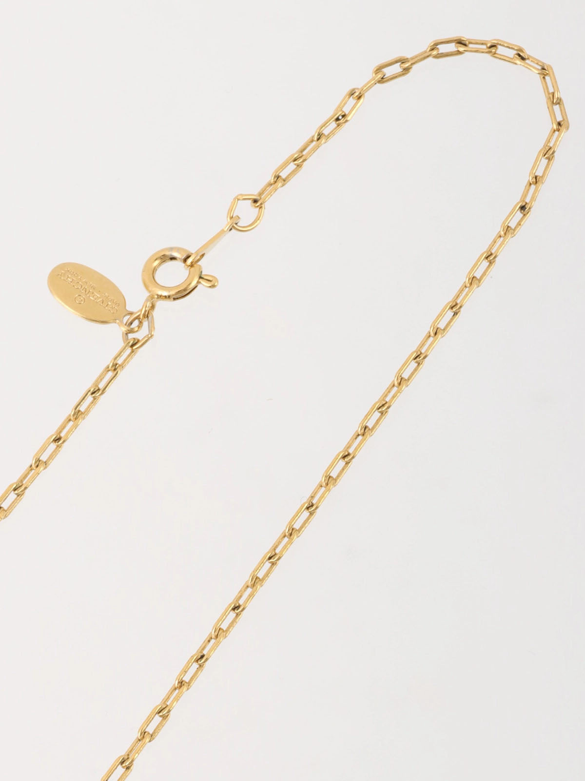 Logo Plate Necklace Gold
