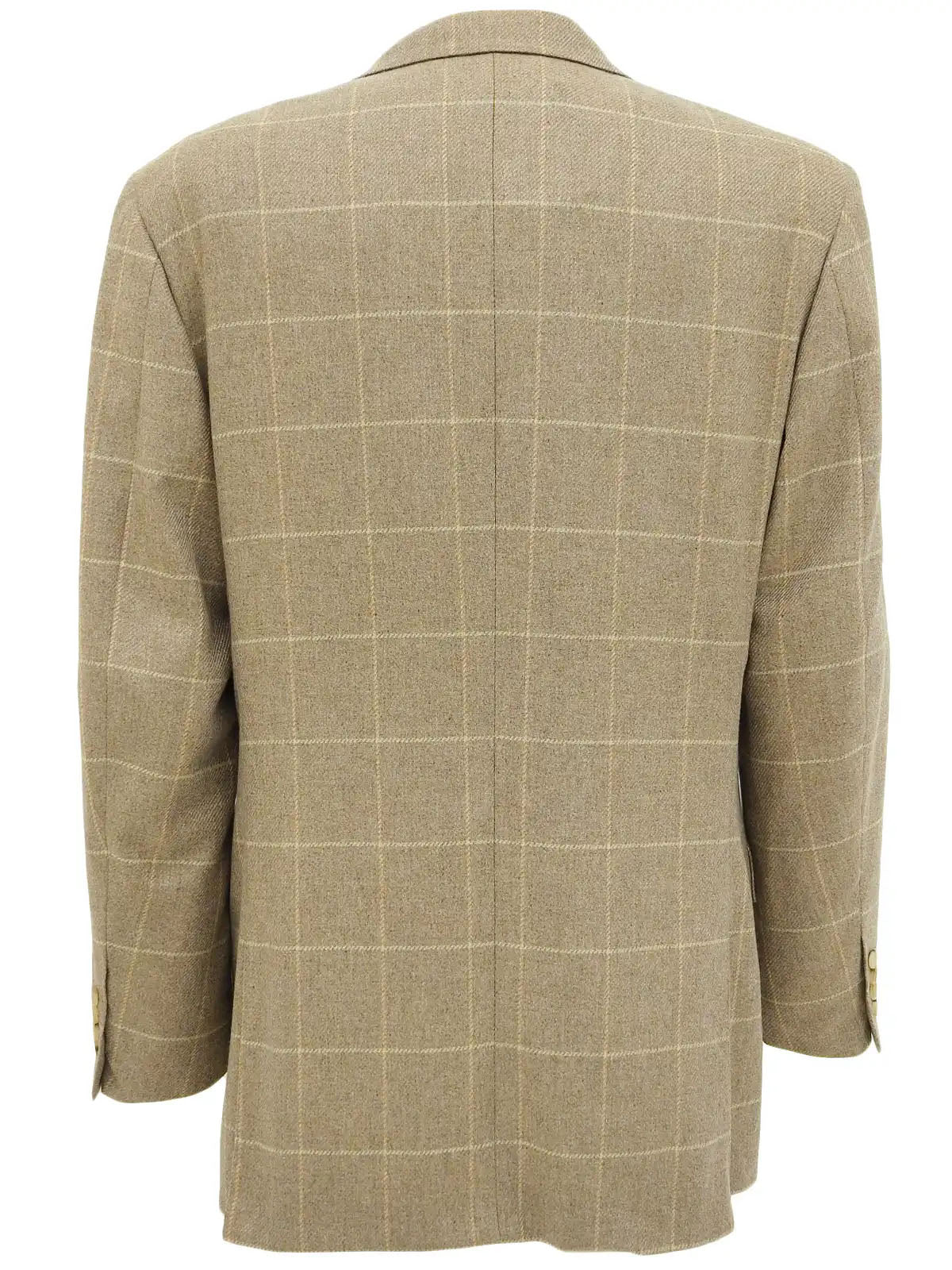 Beige cashmere check pattern jacket