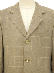 Beige cashmere check pattern jacket