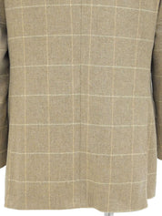 Beige cashmere check pattern jacket