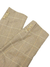 Beige cashmere check pattern jacket