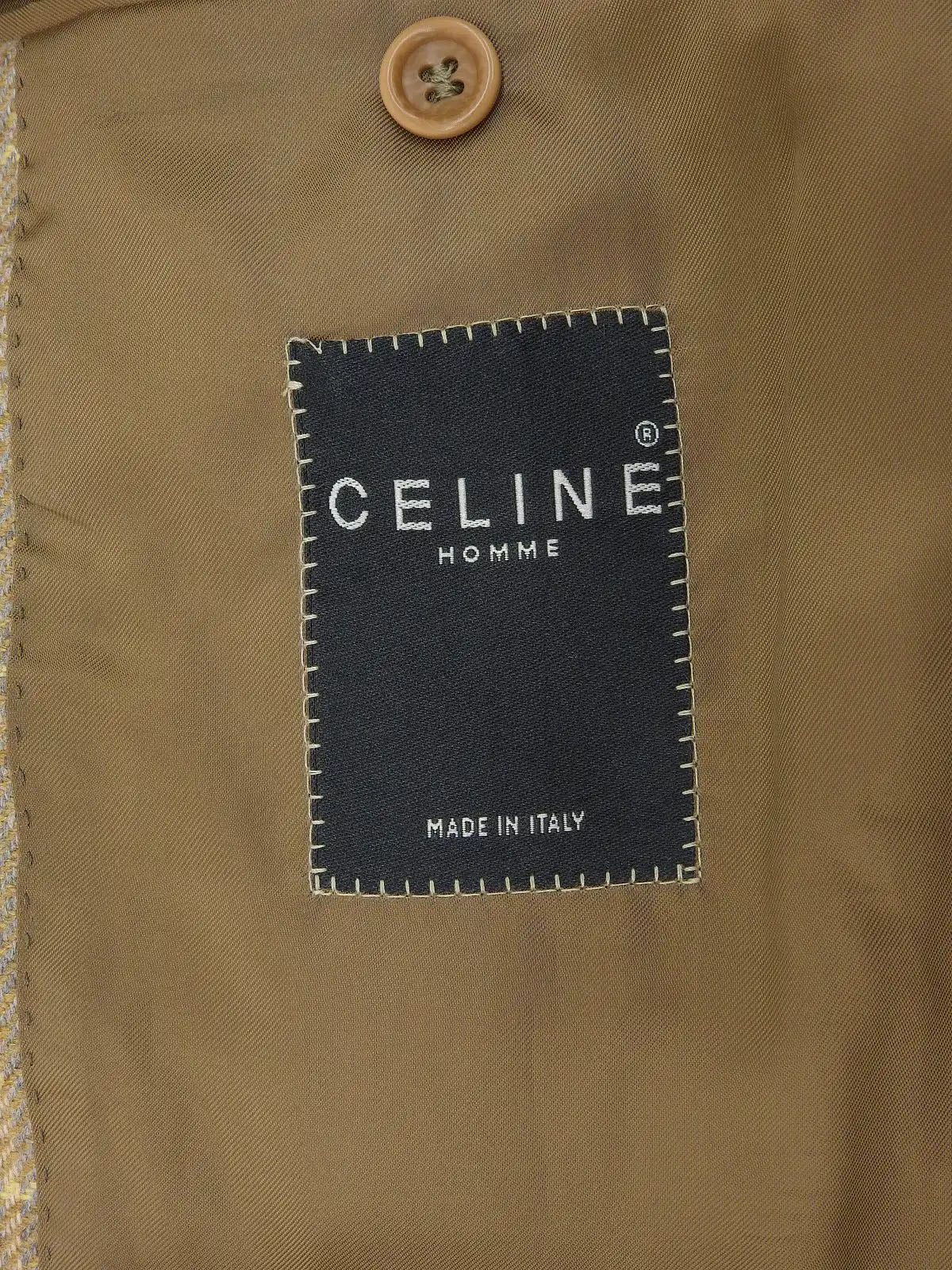 Beige cashmere check pattern jacket