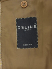 Beige cashmere check pattern jacket