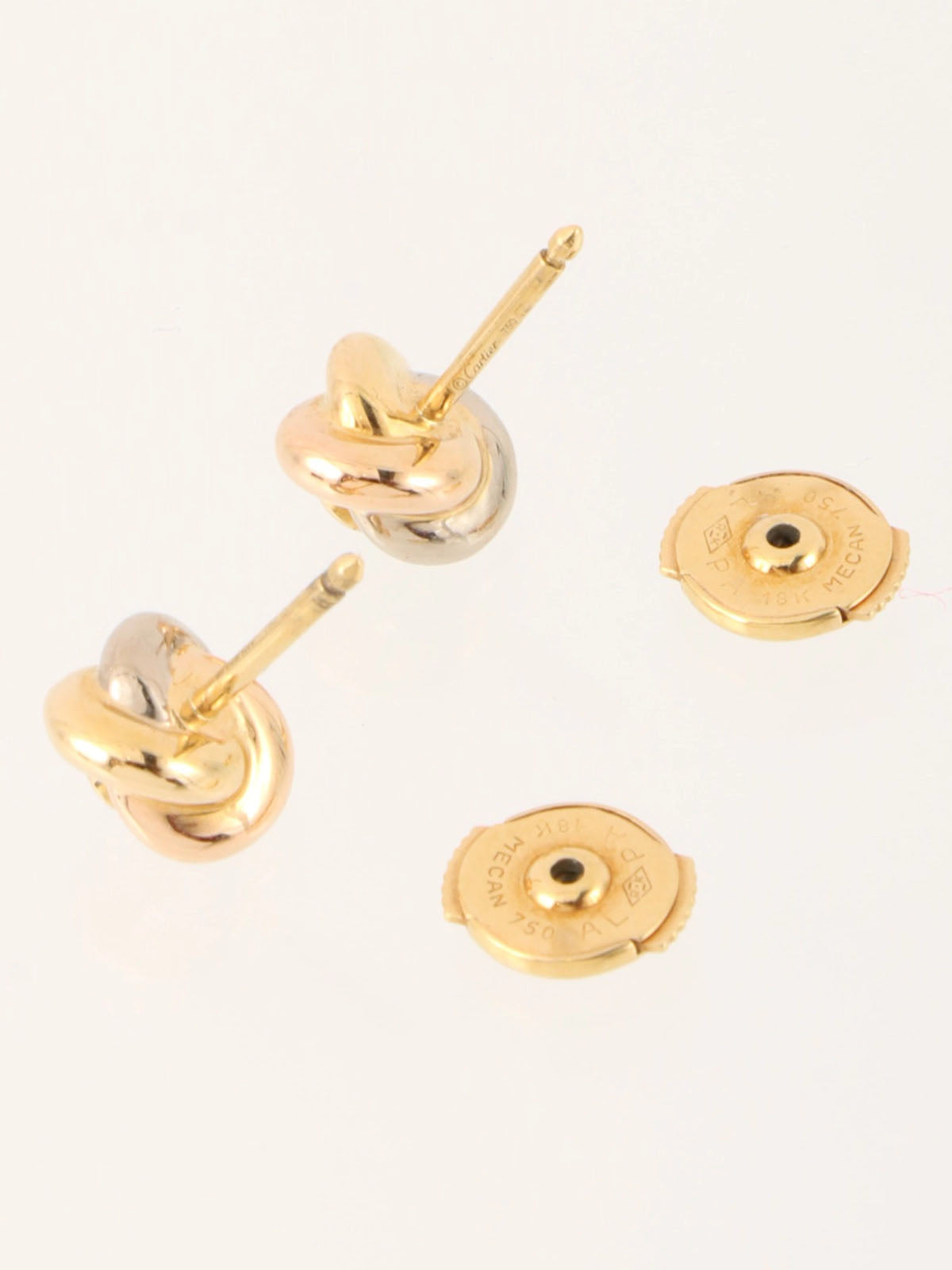 18K Diamond Trinity Earrings in White Gold, Yellow Gold, or Pink Gold