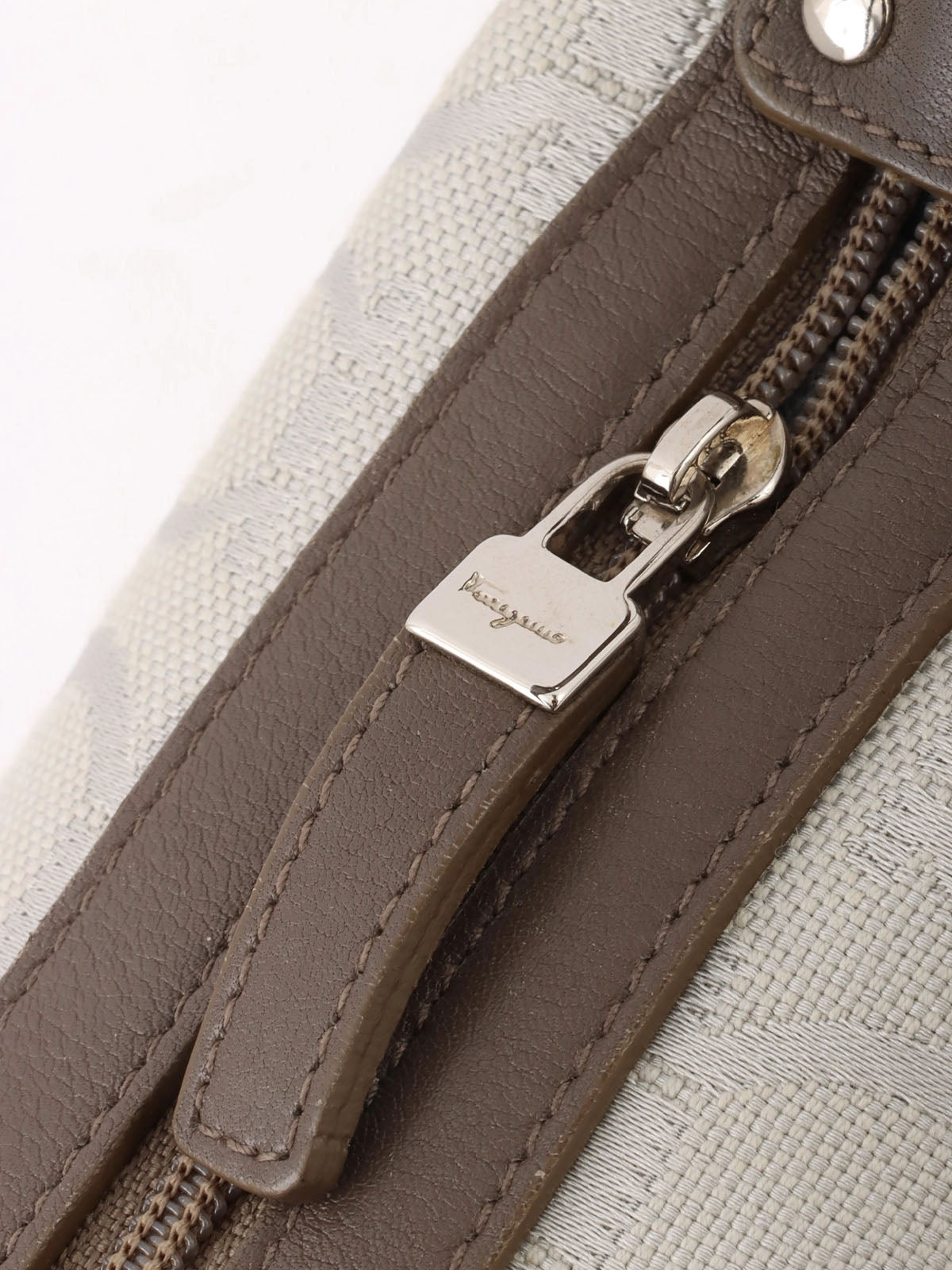 ガンチーニパターンハンドバッグ グレー