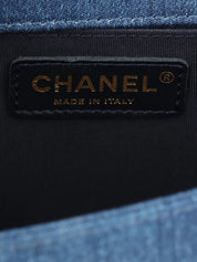2015 牛仔布拼布 Boy Chanel 链条单肩包 蓝色/多色