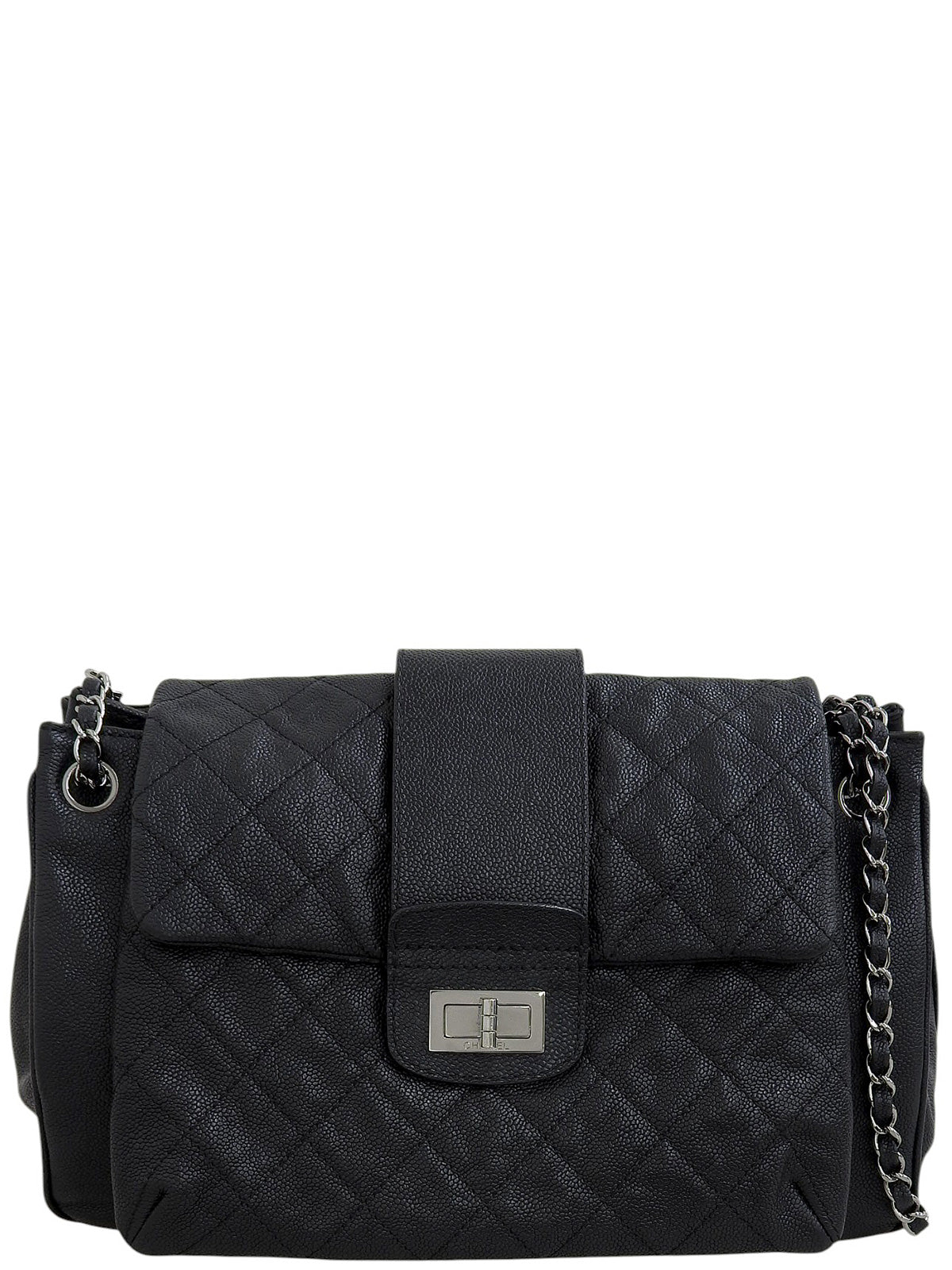 2011 Caviar Skin 2.55 Chain Tote Bag Black