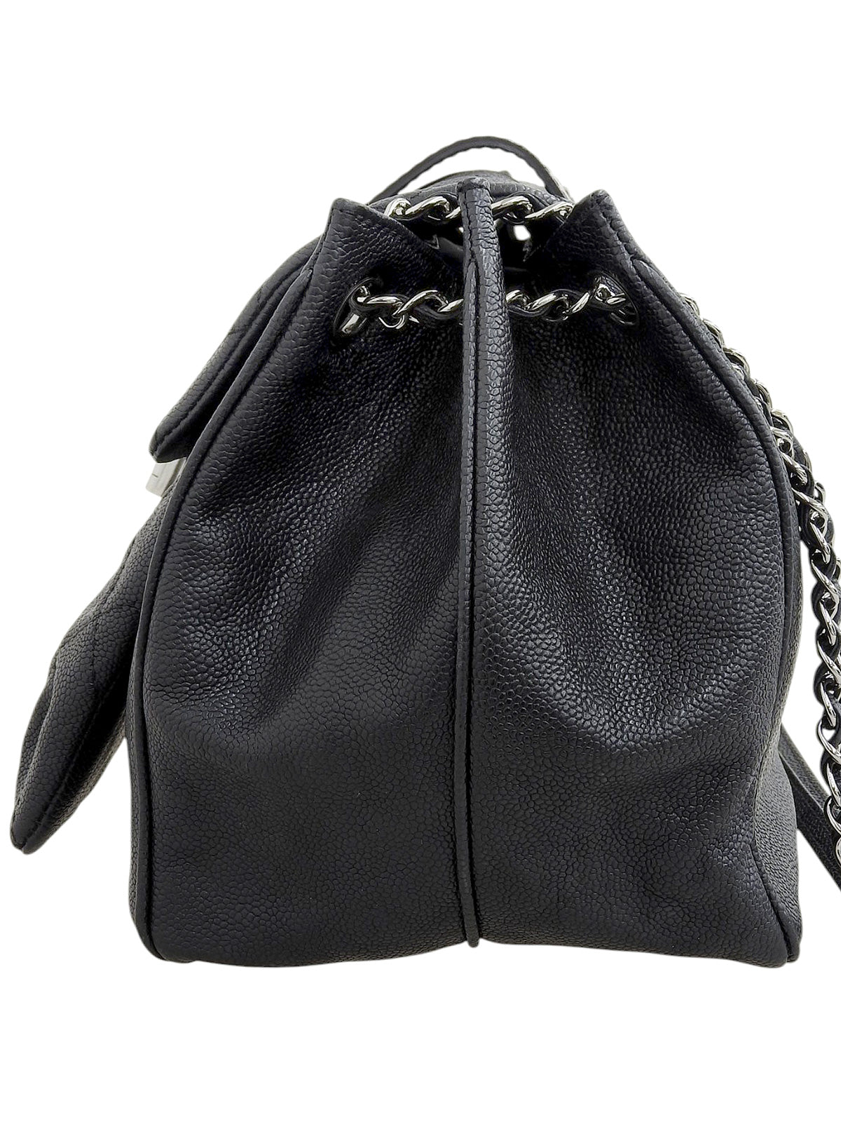 2011 Caviar Skin 2.55 Chain Tote Bag Black