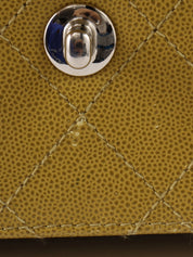 1998 Caviar Skin CC 转锁链条单肩包(青柠黄)