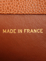1992 Mademoiselle Caviar Skin Stitch CC 旋锁链条托特包(驼色)