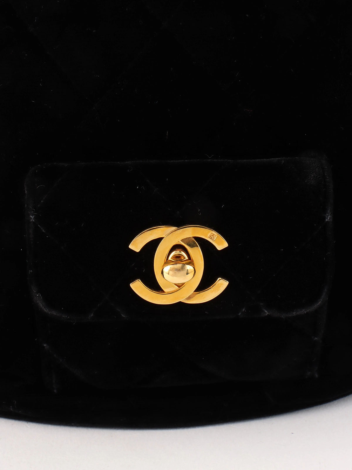 1995 Velvet Double CC Turnlock Backpack Mini Black
