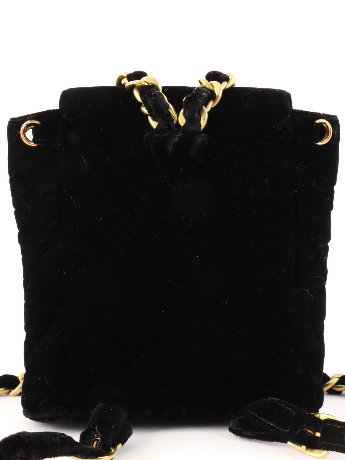 1995 Velvet Double CC Turnlock Backpack Mini Black