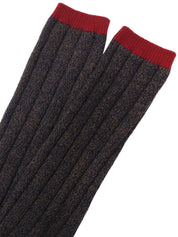 1997 Cashmere CC Mark Button Knit Ensemble in Navy/Bordeaux
